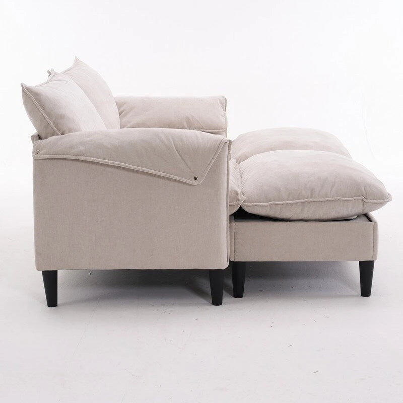 Canapé Modulable Cabriolet 69 Places avec Ottoman et Rangement