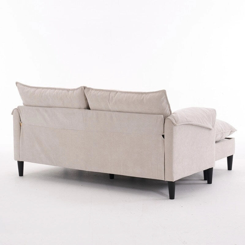 Canapé Modulable Cabriolet 69 Places avec Ottoman et Rangement