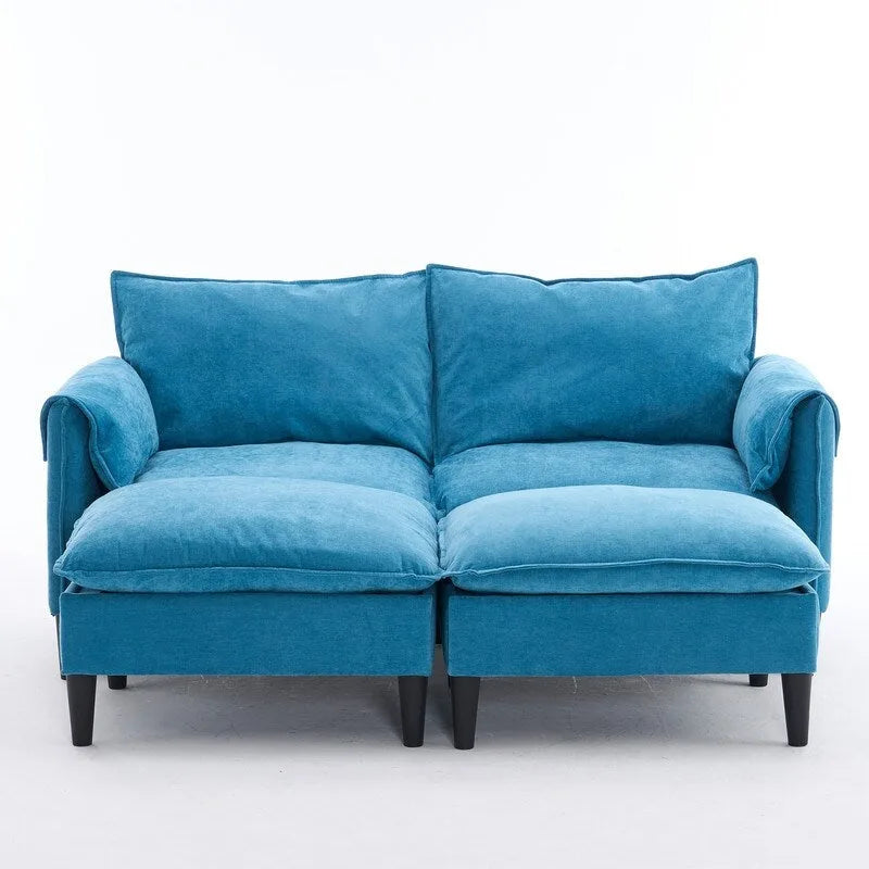 Canapé Modulable Cabriolet 69 Places avec Ottoman et Rangement