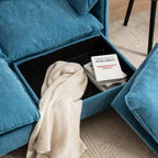 Canapé Modulable Cabriolet 69 Places avec Ottoman et Rangement