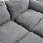 Canapé Modulable Cabriolet 69 Places avec Ottoman et Rangement