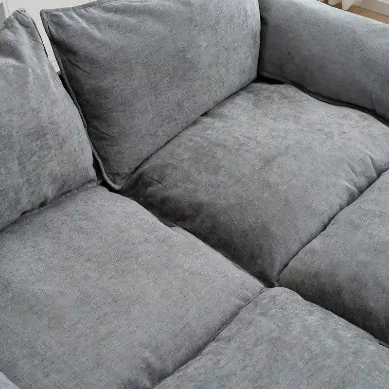 Canapé Modulable Cabriolet 69 Places avec Ottoman et Rangement