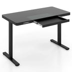 Bureau debout Costway 48 x 24 en verre monobloc avec tiroirs inscriptible