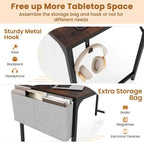 Costway 60 Modern Computer Desk with Charging Station with Storage