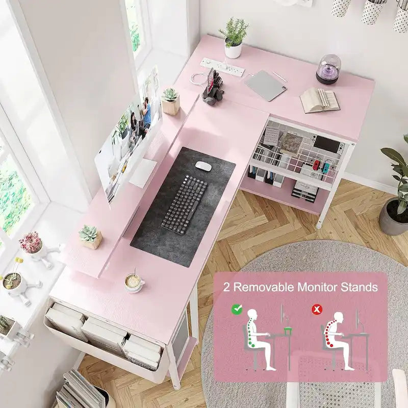 Small Gaming Desk with Power Outlets