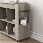 Table d'appoint avec rangement - Étagère de rangement à 3 niveaux, idéale pour les petits espaces