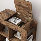 Table d'appoint avec rangement - Étagère de rangement à 3 niveaux, idéale pour les petits espaces