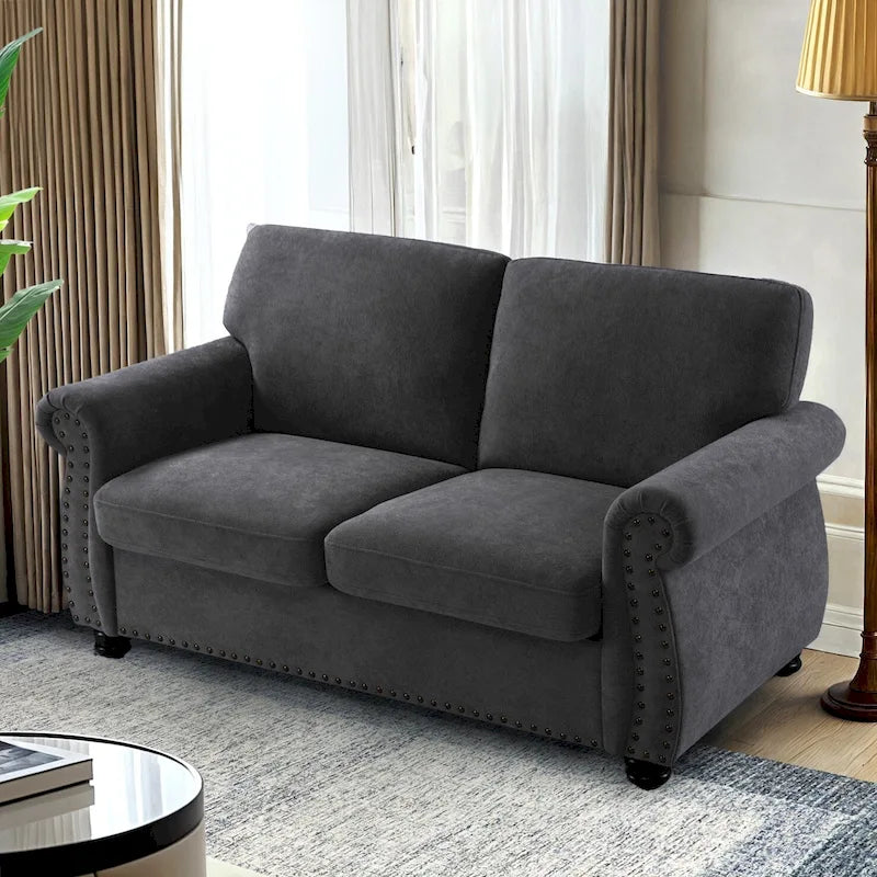 Causeuse en velours doux