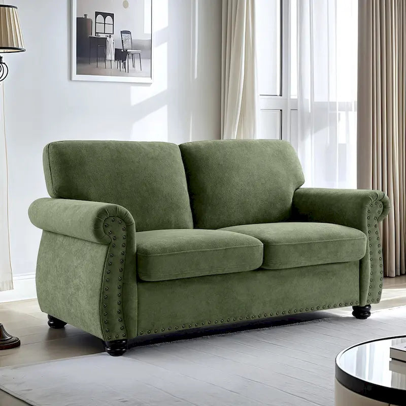Causeuse en velours doux
