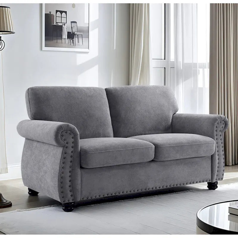 Causeuse en velours doux