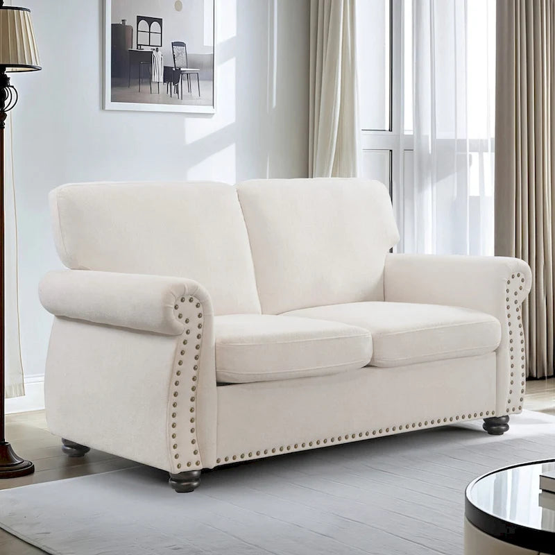 Causeuse en velours doux