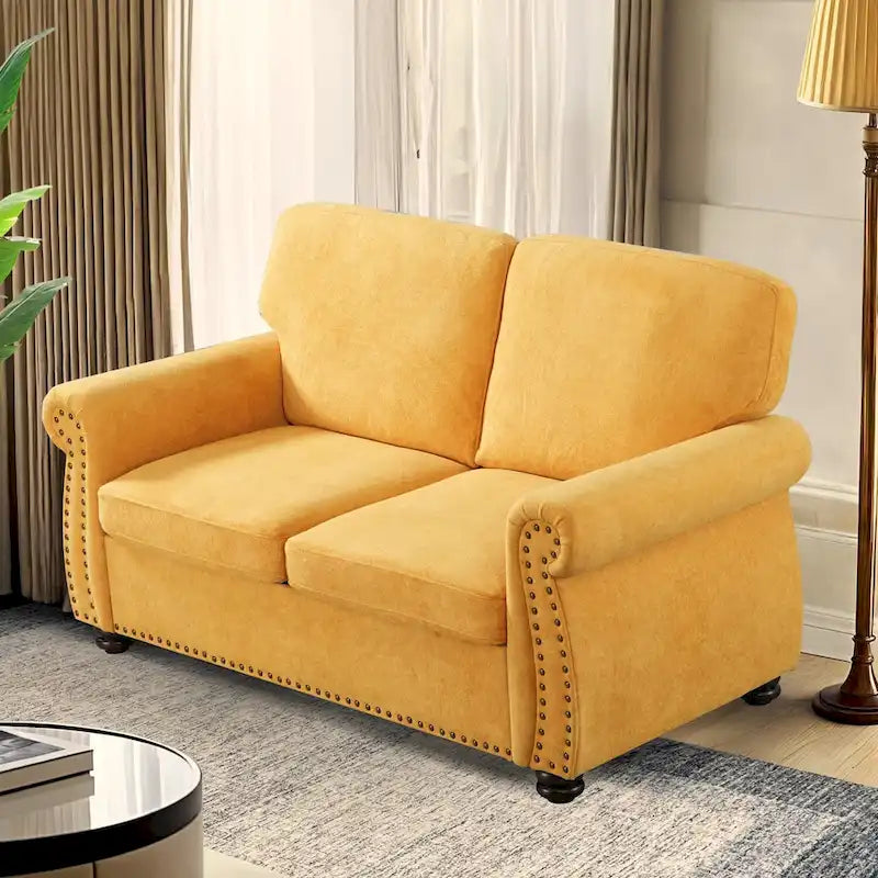 Causeuse en velours doux
