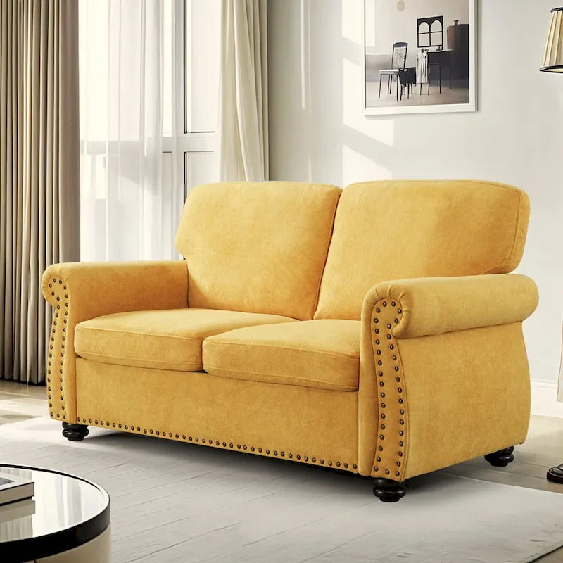 Causeuse en velours doux