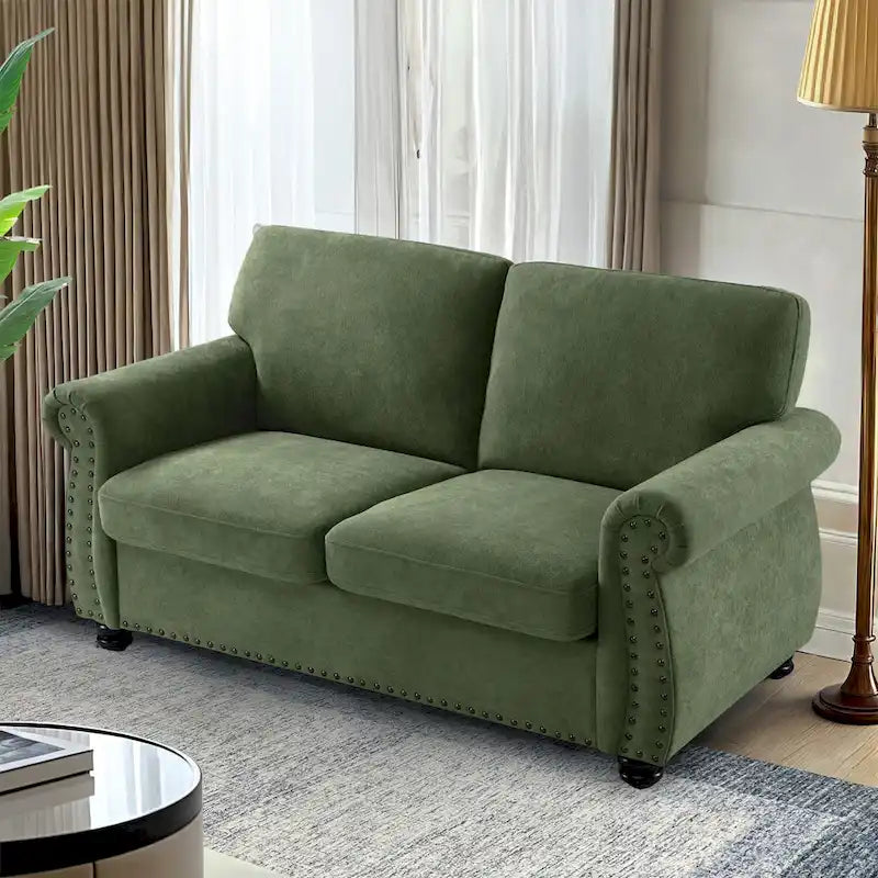 Causeuse en velours doux