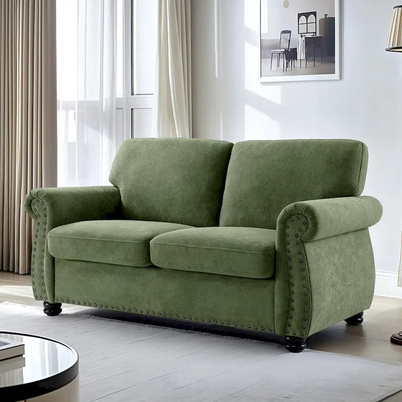 Causeuse en velours doux