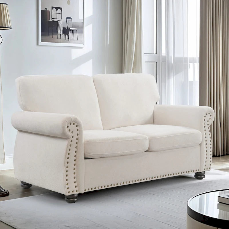 Causeuse en velours doux