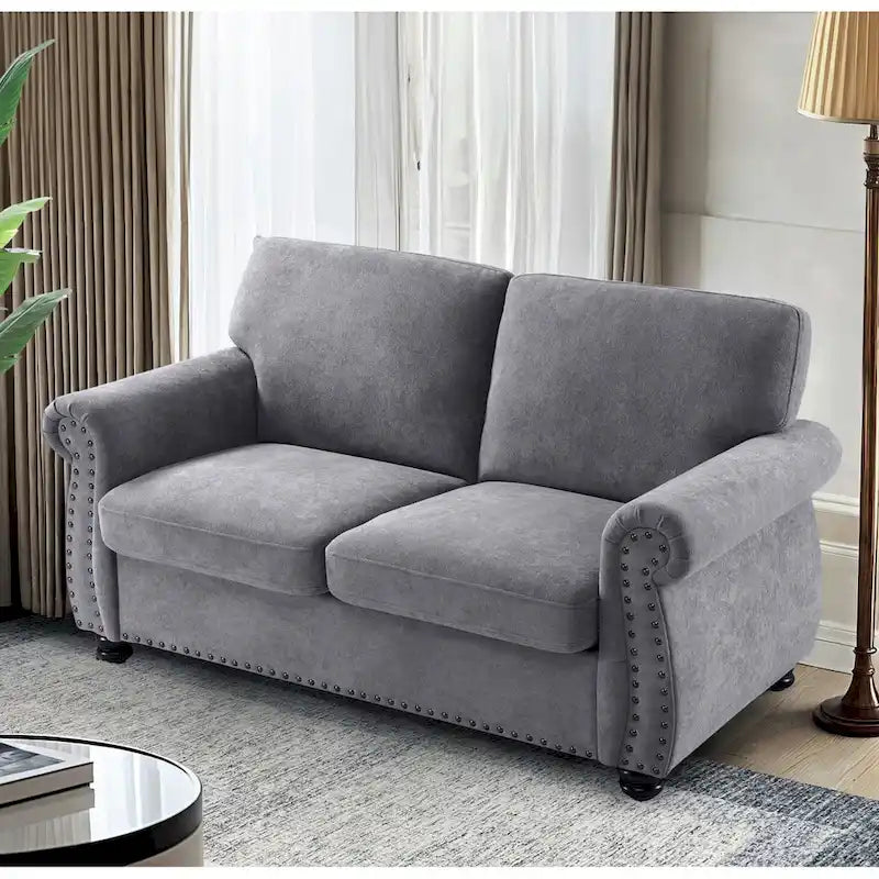 Causeuse en velours doux