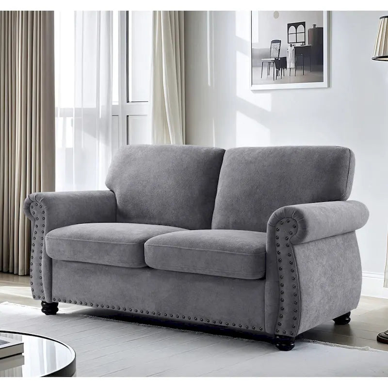 Causeuse en velours doux