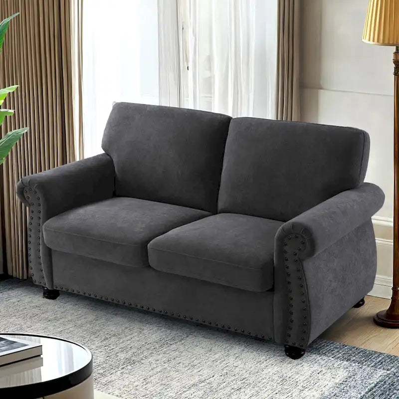 Causeuse en velours doux