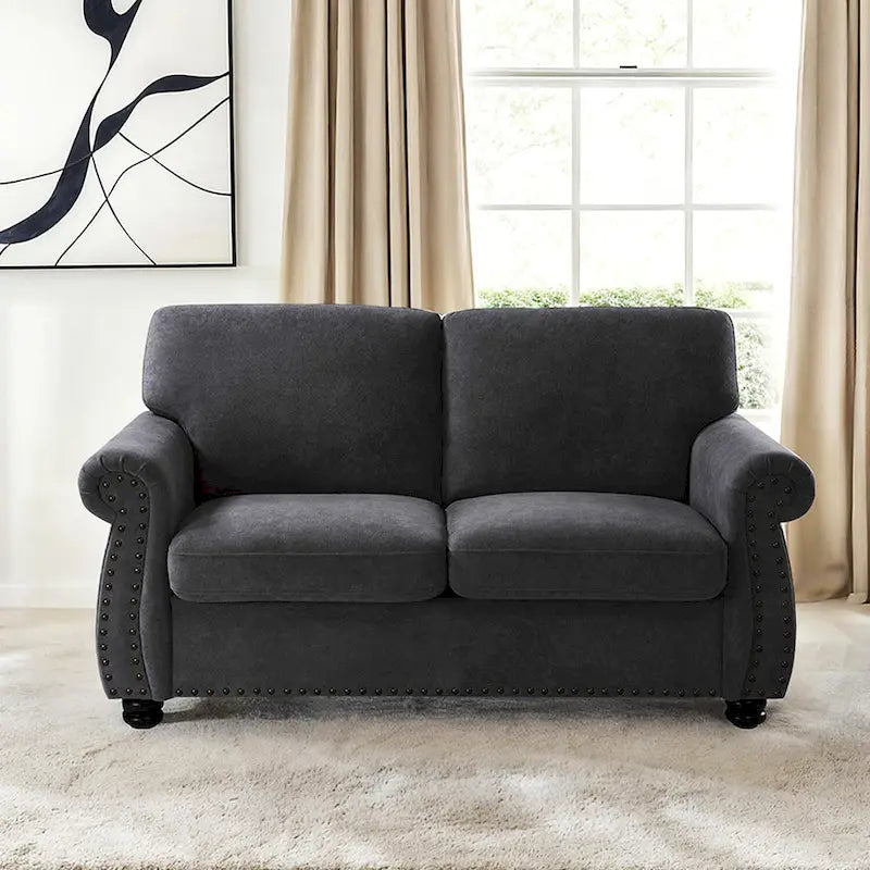 Causeuse en velours doux