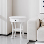 Costway 2 PCS 2-tier Side End Sofa Table Round Nightstand Bedroom - See Details