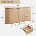 60 Modern Fluted Buffet Cabinet, Buffet Table, Coffee/Wine Bar