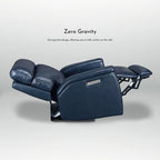 105 W Genuine Leather Power Reclining Sectional and Recliner Sofa Set with USB&USB-C Port, 2 Stationary Armlesschairs