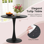 Costway 5 PCS Dining Set Modern Round Dining Table 4 Chairs for Small