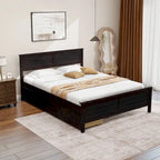 Gymax Full Size Wooden Bed Frame with 2 Storage Drawers & Under-bed