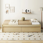 Gymax Twin Size Captain Bed w/ 2 Drawers Slats Support Twin Daybed