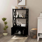 Costway Bathroom Storage Cabinet with Open Shelves & Double Doors - See Details