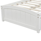 Lit plateforme simple avec deux tiroirs, Blanc