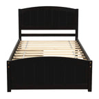 Lit plateforme simple avec deux tiroirs, Blanc