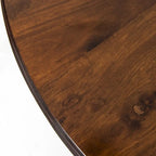 Table à manger ronde Mangolia en bois massif moderne de 48 pouces