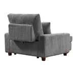 44in Wide Upholstered Chaise Lounge Chair with Adjustable Backrest