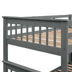 Twin-Over-Full Bunk Bed with Twin size Trundle, Storage and Guard Rail for Bedroom, Dorm, for Adults, White