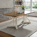 Eleanor 78-inch Oak Top Dining Table with Interlocking Base by iNSPIRE Q Classic