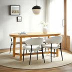 Middlebrook Modern Rustic Solid Oak Wood 70-inch Oval Dining Table