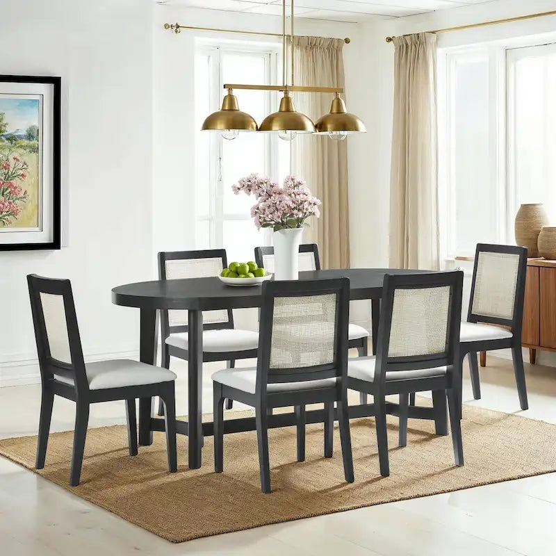 Middlebrook Modern Rustic Solid Oak Wood 70-inch Oval Dining Table
