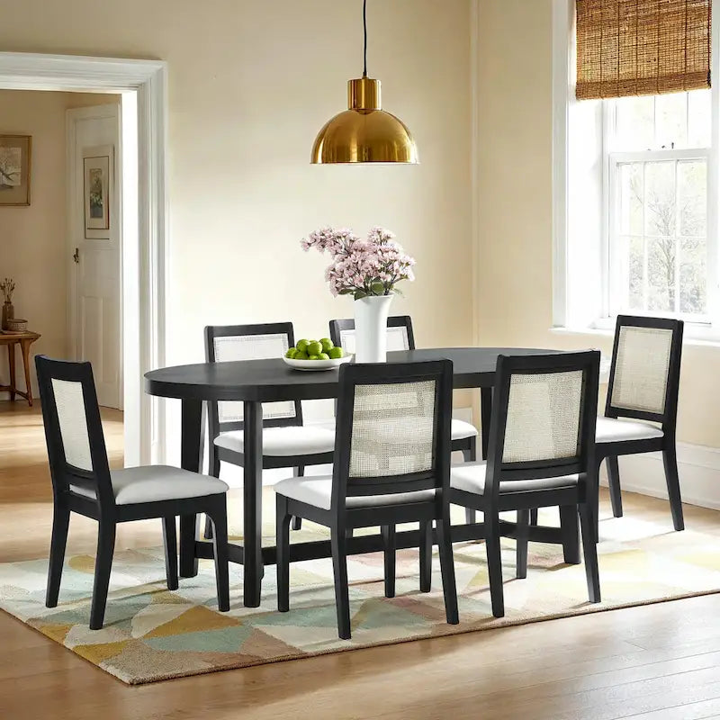 Middlebrook Modern Rustic Solid Oak Wood 70-inch Oval Dining Table