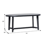 Middlebrook Modern Rustic Solid Oak Wood 70-inch Oval Dining Table