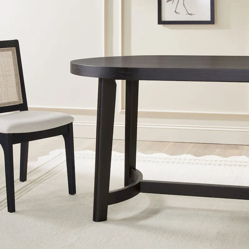 Middlebrook Modern Rustic Solid Oak Wood 70-inch Oval Dining Table