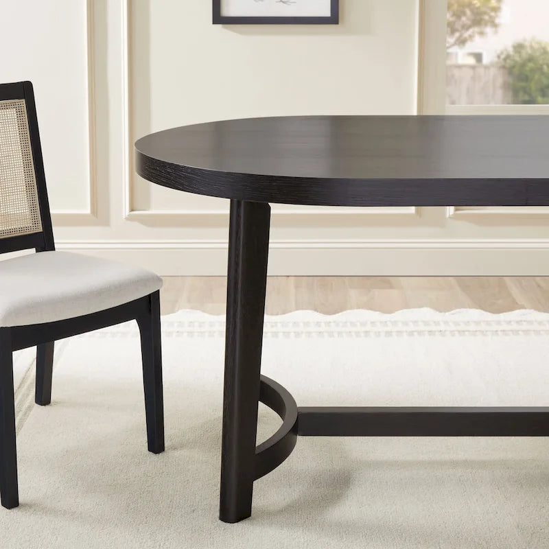 Middlebrook Modern Rustic Solid Oak Wood 70-inch Oval Dining Table