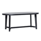 Middlebrook Modern Rustic Solid Oak Wood 70-inch Oval Dining Table