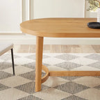 Middlebrook Modern Rustic Solid Oak Wood 70-inch Oval Dining Table