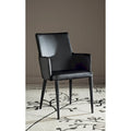 SAFAVIEH Elois Chaise de salle à manger moderne du milieu du siècle, blanche, avec accoudoirs - 23,6 L x 21,6 P x 35,5 H - 24Lx22Px36H