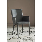 SAFAVIEH Elois Chaise de salle à manger moderne du milieu du siècle, blanche, avec accoudoirs - 23,6 L x 21,6 P x 35,5 H - 24Lx22Px36H