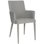 SAFAVIEH Elois Chaise de salle à manger moderne du milieu du siècle, blanche, avec accoudoirs - 23,6 L x 21,6 P x 35,5 H - 24Lx22Px36H