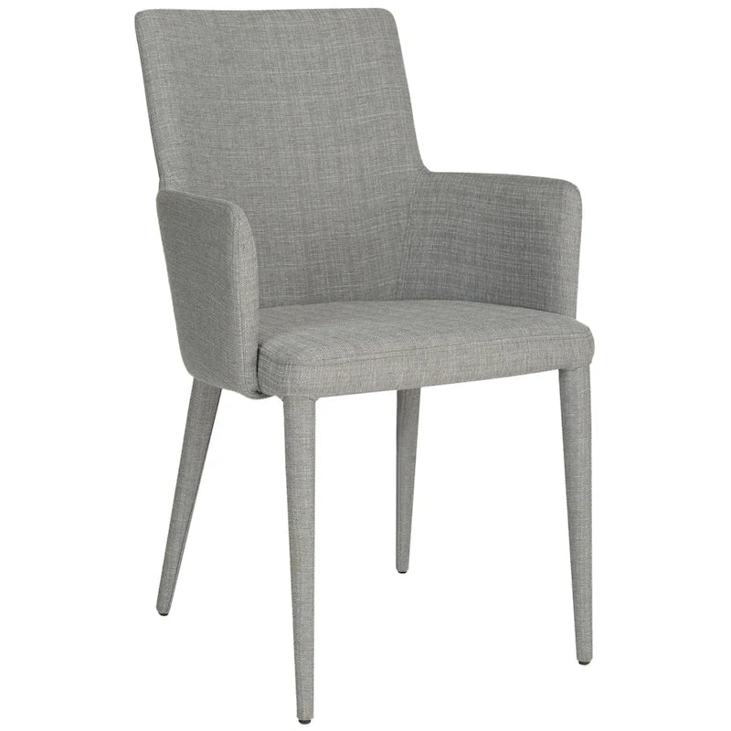 SAFAVIEH Elois Chaise de salle à manger moderne du milieu du siècle, blanche, avec accoudoirs - 23,6 L x 21,6 P x 35,5 H - 24Lx22Px36H