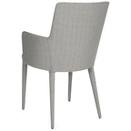 SAFAVIEH Elois Chaise de salle à manger moderne du milieu du siècle, blanche, avec accoudoirs - 23,6 L x 21,6 P x 35,5 H - 24Lx22Px36H